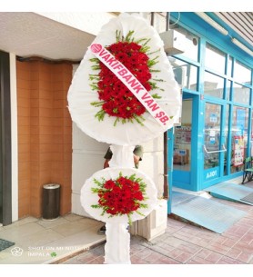 Çelenk Çiftli Canlı Gerbera